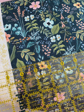 Load image into Gallery viewer, Rifle Paper Co. Amalfi Blue Navy. 100% Cotton. Quilting cotton. Cotton + Steel. Quilting. Bags.