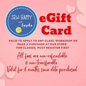 Sew Happy with Carola E-Gift Card