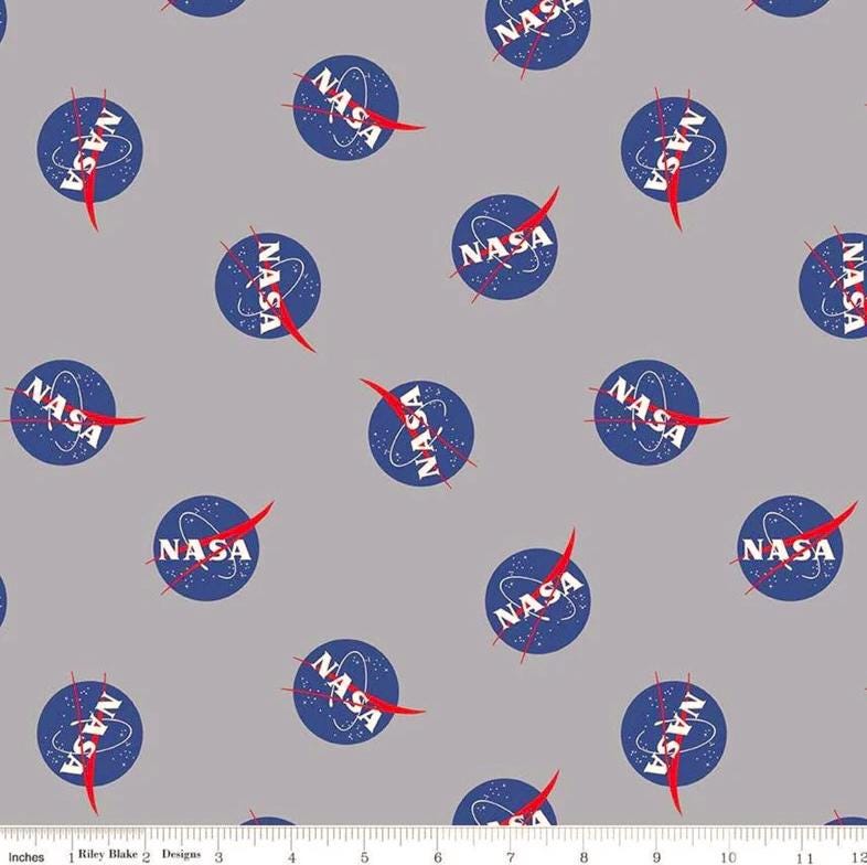 Riley Blake Designs - NASA Out of this World in Gray. 2018. Quilting Cotton. Children fabric.