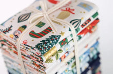 Load image into Gallery viewer, Rifle Paper Co. Holiday Classics Deck The Halls - Cream Metallic - Quilting Cotton. Christmas Fabric. Nutcracker
